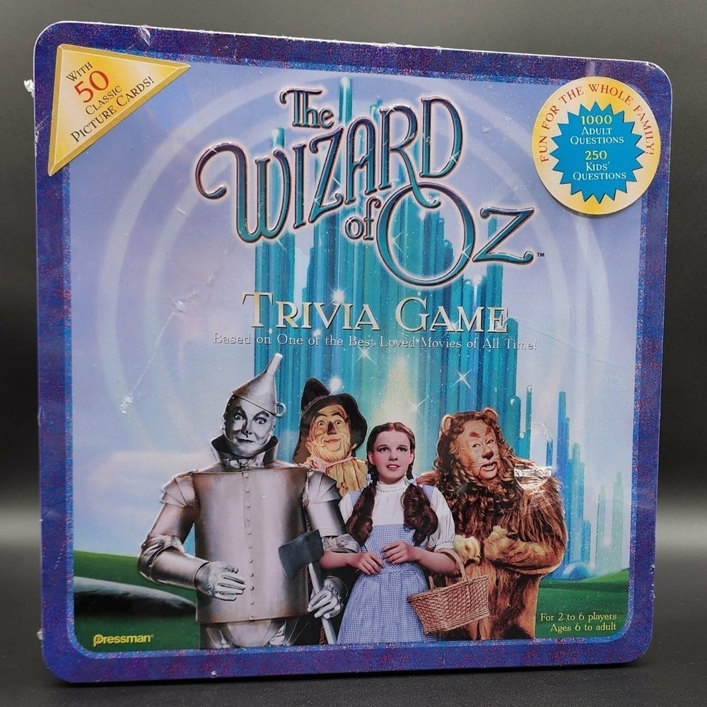 VTG 1999 The Wizard of Oz Trivia Game - Special Edition Tin New in Shrink Wrap